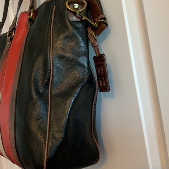 “VINTAGE”  LEATHER TOMMY HILFIGER LARGE TOTE - Picture 3 of 9